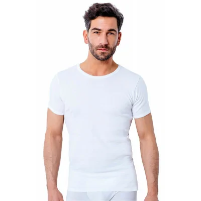 T Shirt Homme Manche Courte Tribothermic Blanc Taille 2