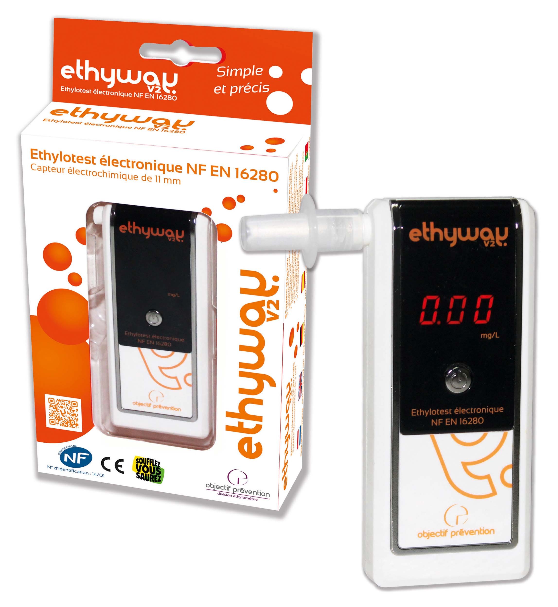Ethylotest électronique-alcotest normes CE