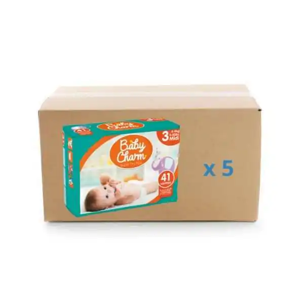 Baby Charm Super Dry Flex - Midi -carton 5x41U - Ontex