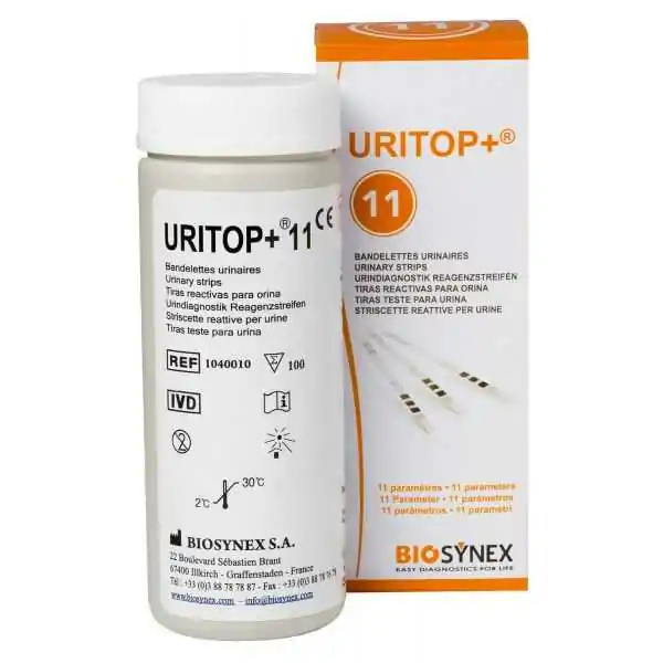 Bandelette d'analyse urinaire Uritop ® +-BIOSYNEX