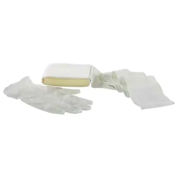 Coussin compressif stérile + 1 paire de gants vinyle M