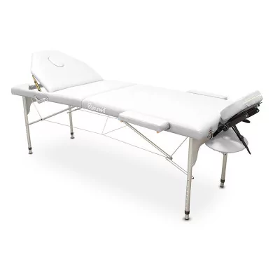 Table de massage pliante en aluminium 194 x 70 cm avec dossier inclinable - 5 coloris - Quirumed