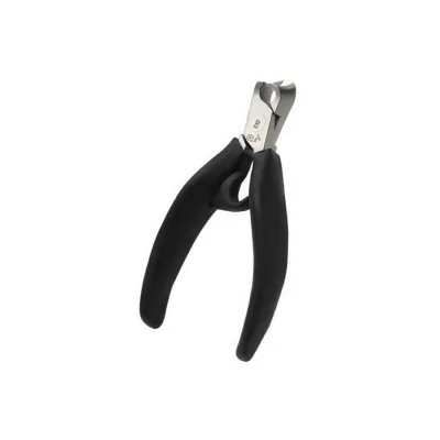 Pince à ongles ergonomique - Noire - Coupe concave - 13 cm - Inox - Akori