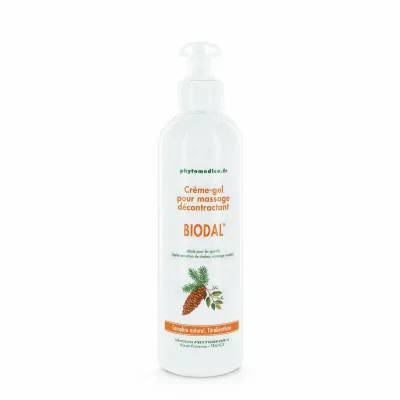 Crème-gel pour massage décontractant - Biodal - Flacon pompe de 250 ml - Phytomedica