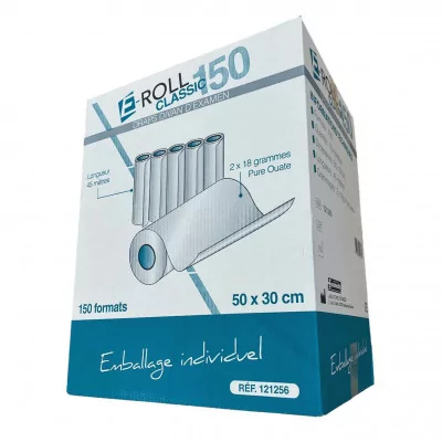 Drap d'examen blanc lisse - E-ROLL Classic 150 formats - Carton de 12 rouleaux - Euromédis