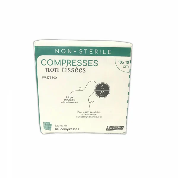 Compresses non-tissées non stériles - 30g/m2 - Euromédis