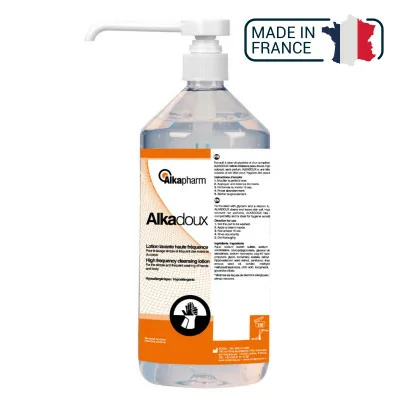 Alkadoux - Lotion lavante haute fréquence à pH neutre - Flacon pompe - 1 L - Alkapharm