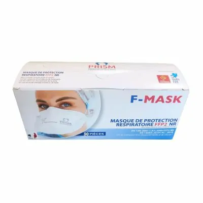 Boite de 30 masques FFP2 blancs - Fabriqués en France - Prism