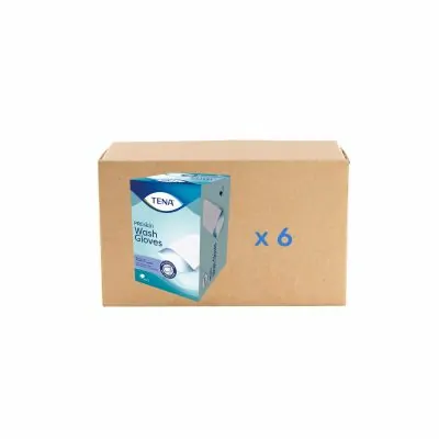 Gant de Toilette Tena Wash Gloves Proskin - Plastifié - carton 6x175U - Tena