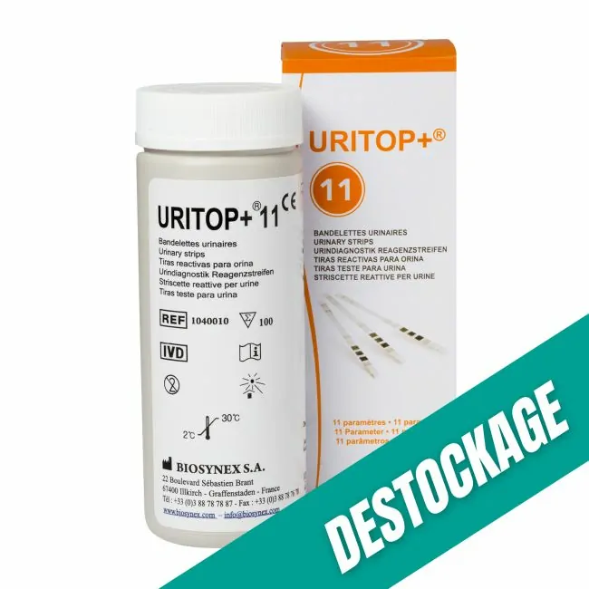 Bandelette d'analyse urinaire Uritop ® +-BIOSYNEX