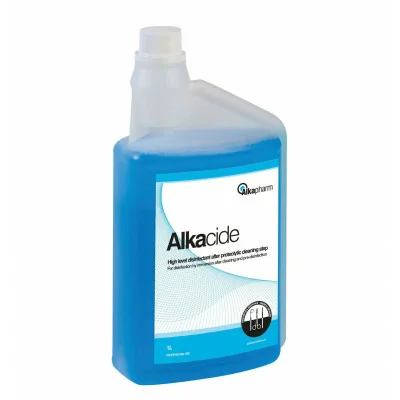 Alkacide - Désinfectant final à froid - Flacon doseur - 1 L - Alkapharm fabriqué par Alkapharm vendu par My Podologie