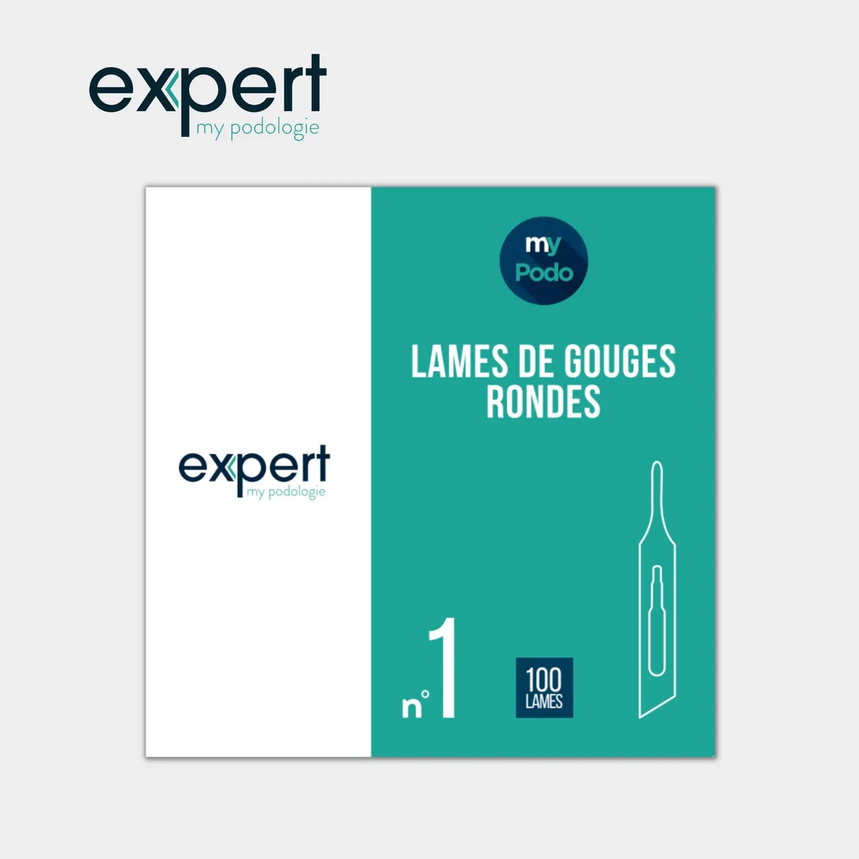 100 Lames de gouges stériles - Rondes - Expert by My Podologie