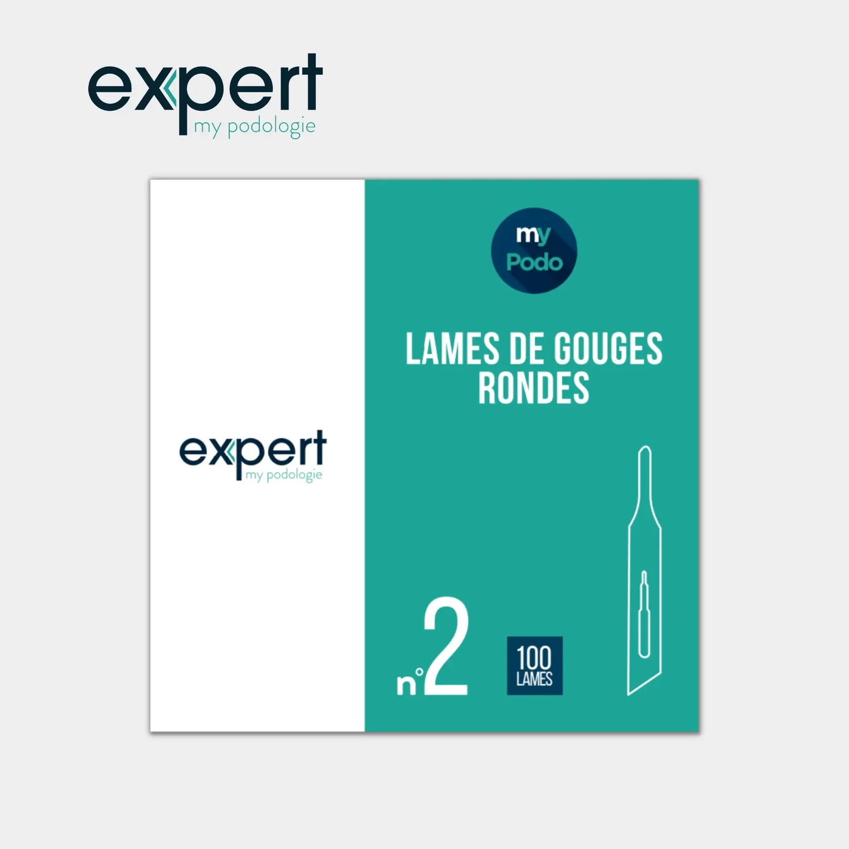 100 Lames de gouges stériles - Rondes - Expert by My Podologie