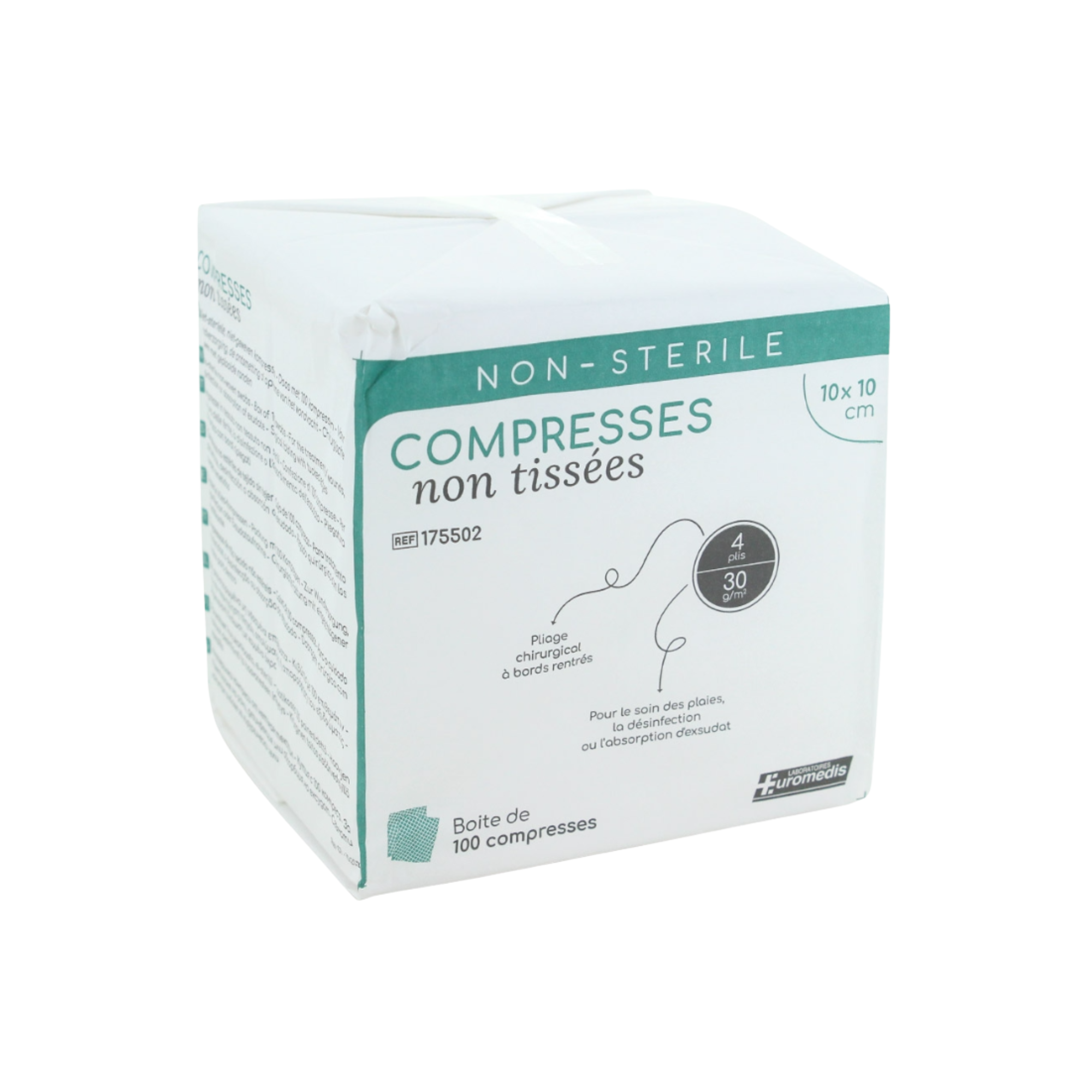 Compresa no tejida no estéril - 30g/m2 - Euromédis