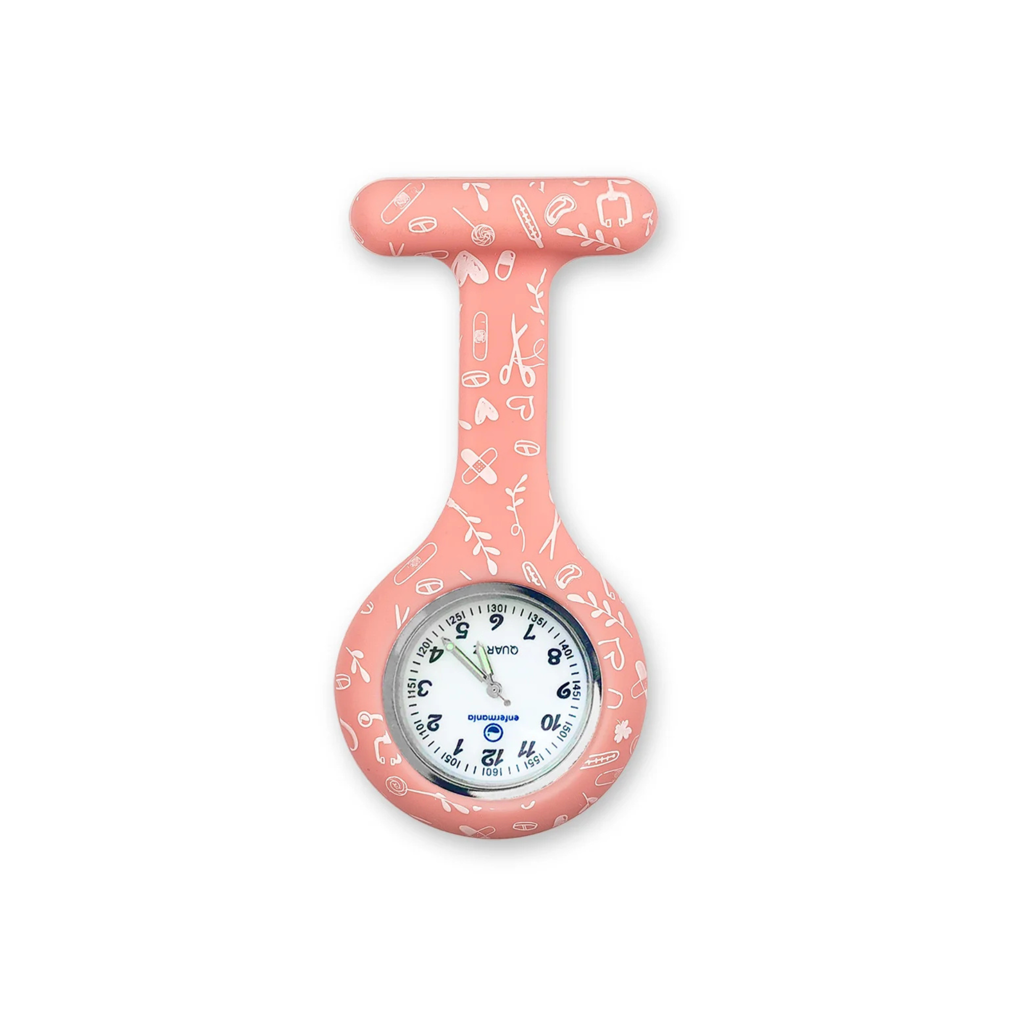 Montre analogique avec boîtier en silicone imprimé infirmière - Plusieurs coloris - My Blouse