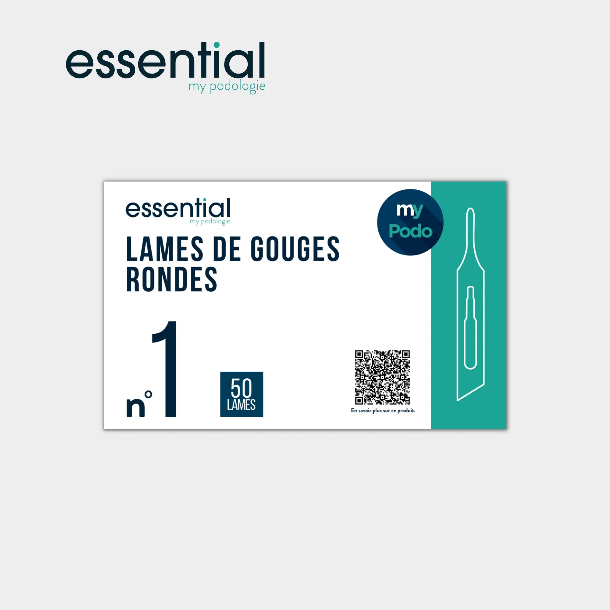 50 Lames de gouges stériles - Rondes - Essential by My Podologie