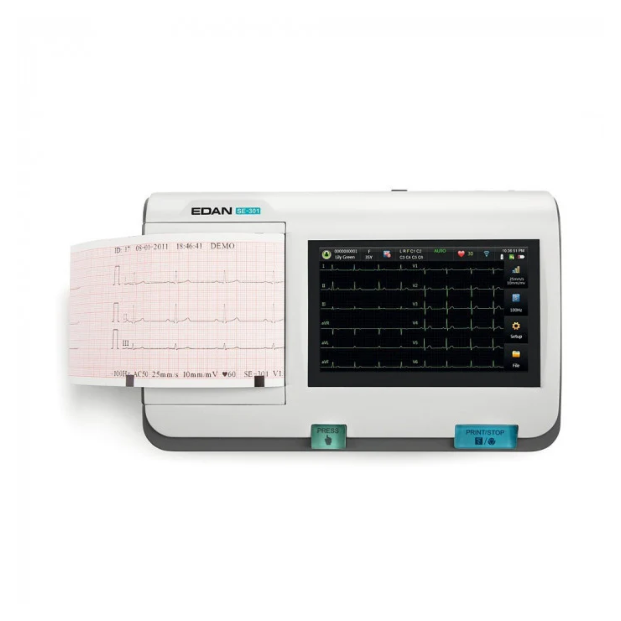 Électrocardiographe 3 Pistes Tactile SE-301 - EDAN