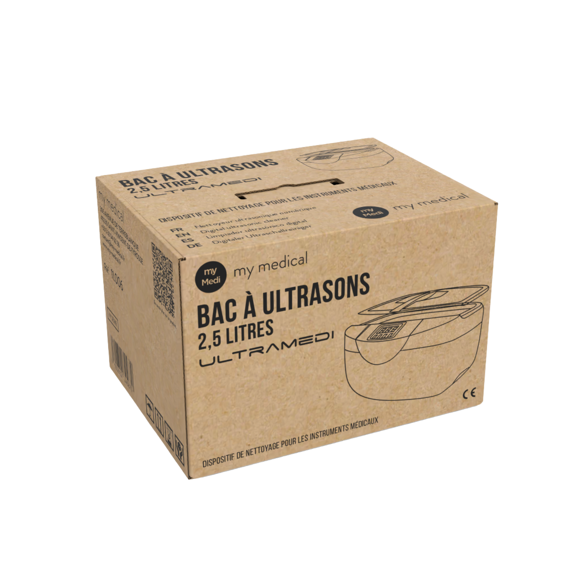 Bac à ultrasons UltraMedi - 2,5 litres - My Médical