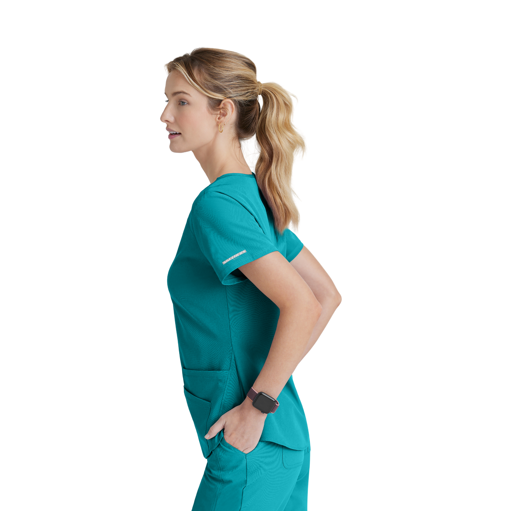 Breeze Top - Haut médical col V - Femme - Skechers SKECHERS