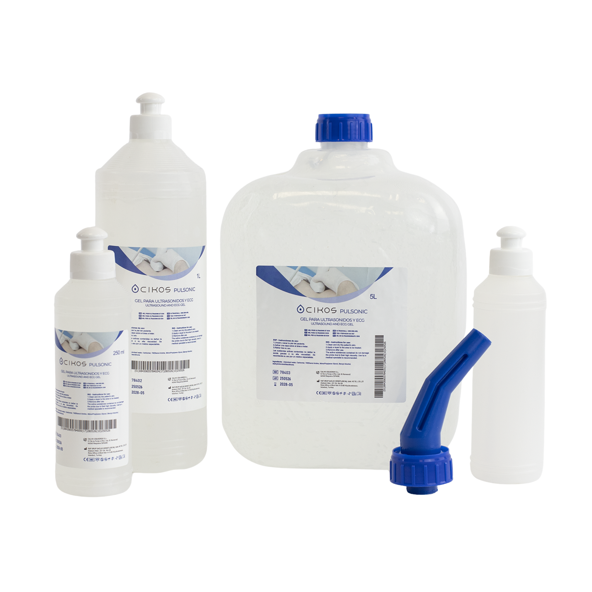 Cikos Pulsonic - Gel conducteur ultrasons - 3 contenances - Cikos