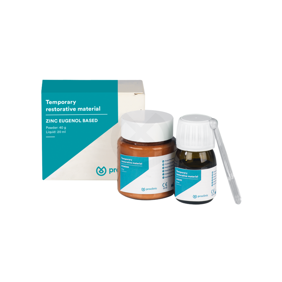 Ciment de restauration provisoire - 40gr + 20 ml - Proclinic