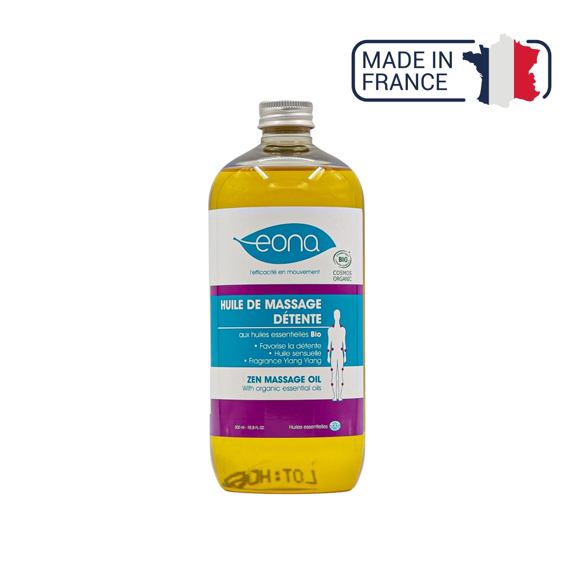 Aceite de masaje - Relajación - Orgánico - 2 tamaños - Eona