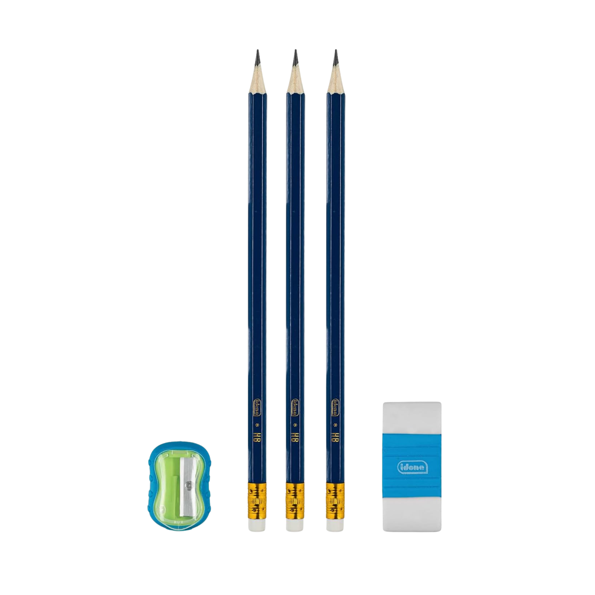 Crayons à papier avec gomme et taille crayon - Set de 5 pièces - My Médical