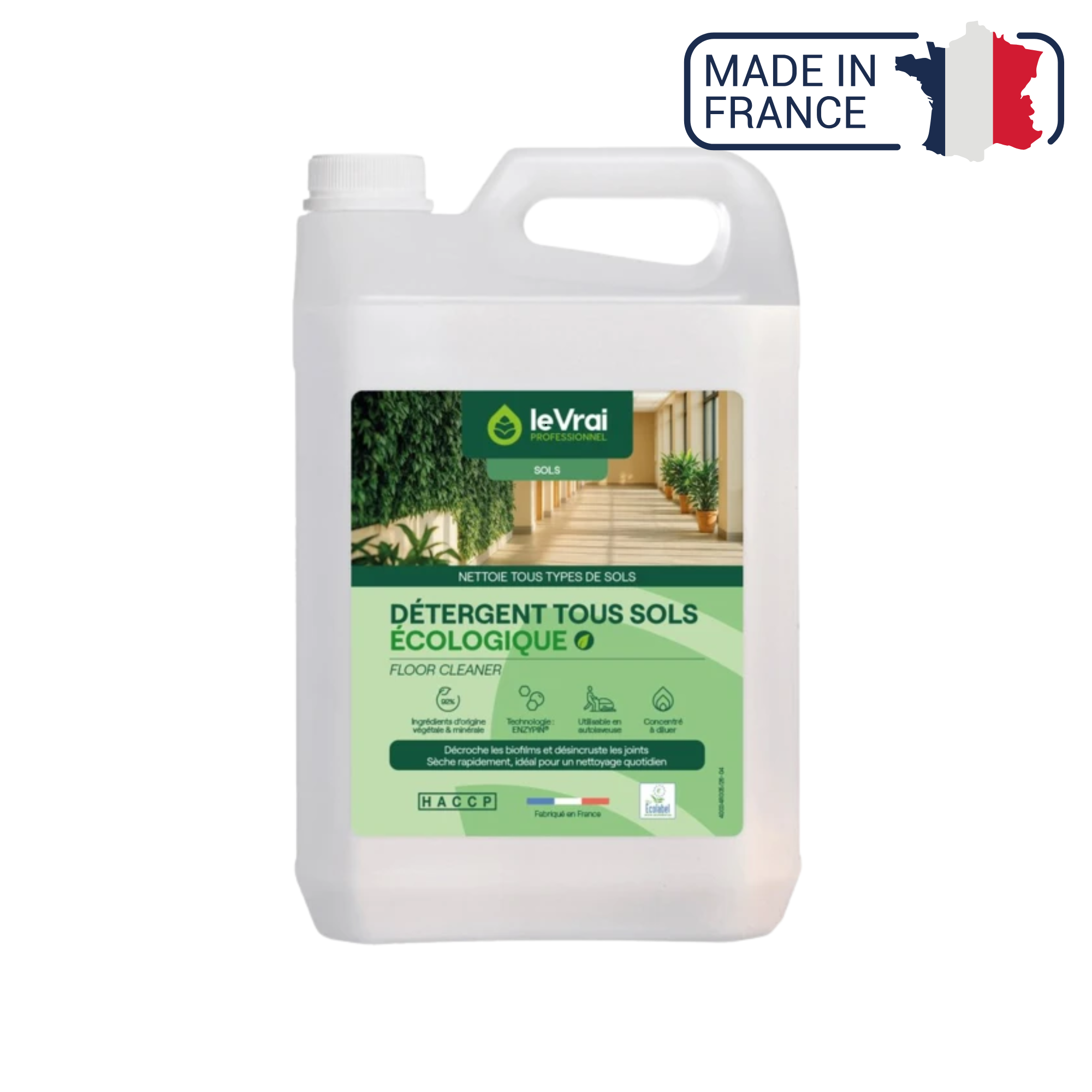 All-floor and multi-surface detergent - 1L bottle - Enzypin