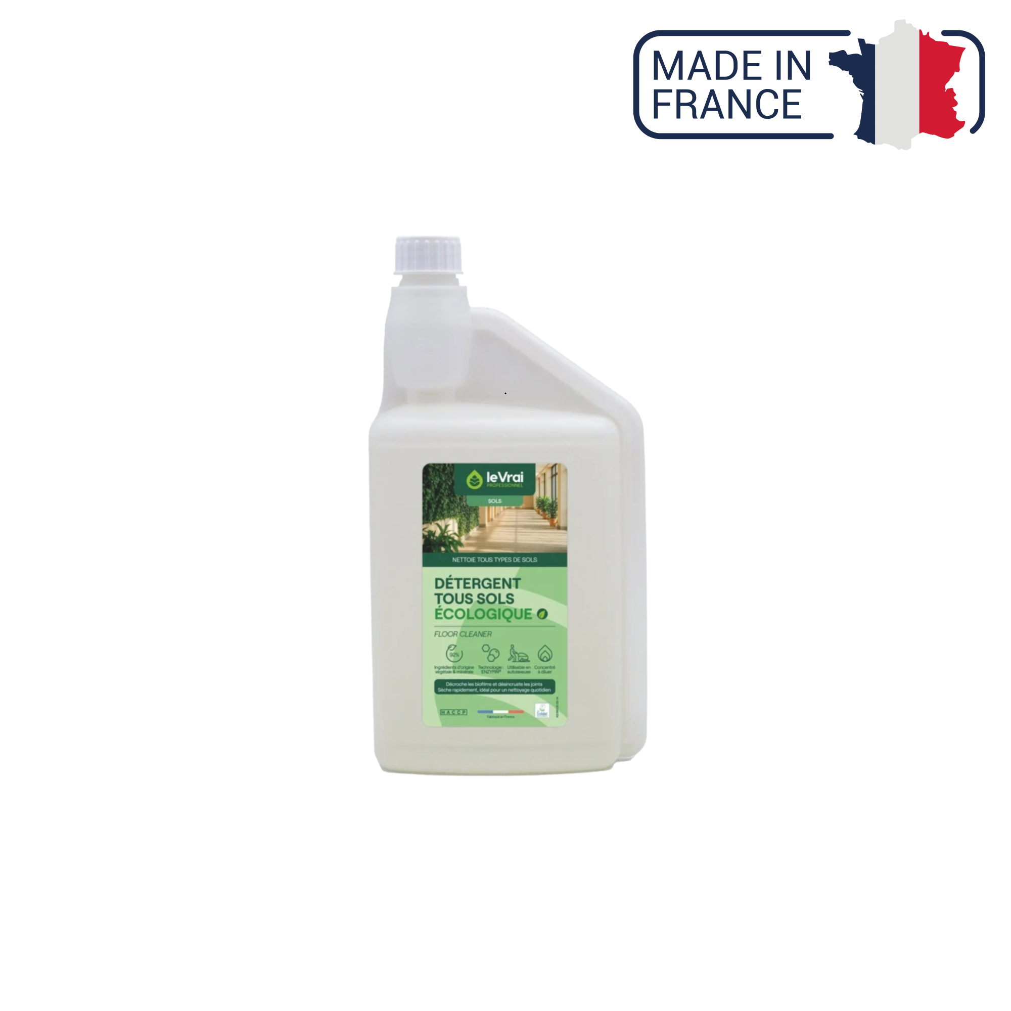 All-floor and multi-surface detergent - 1L bottle - Enzypin