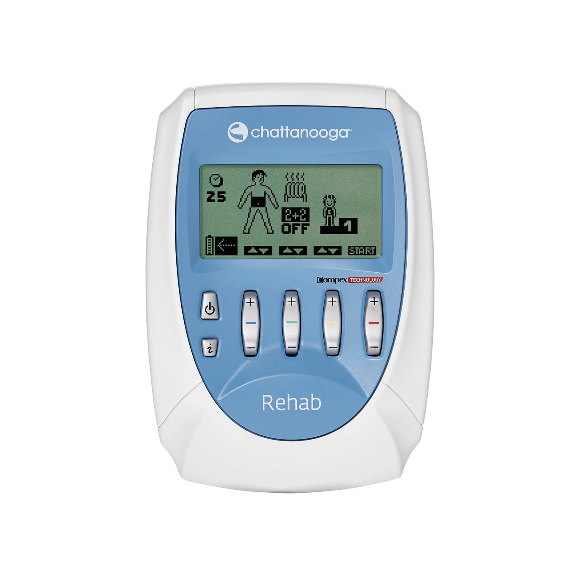 Électrostimulateur Compex® Chattanooga® Pro Rehab - Tens/Ems/Nmes - 4 canaux - 22 programmes