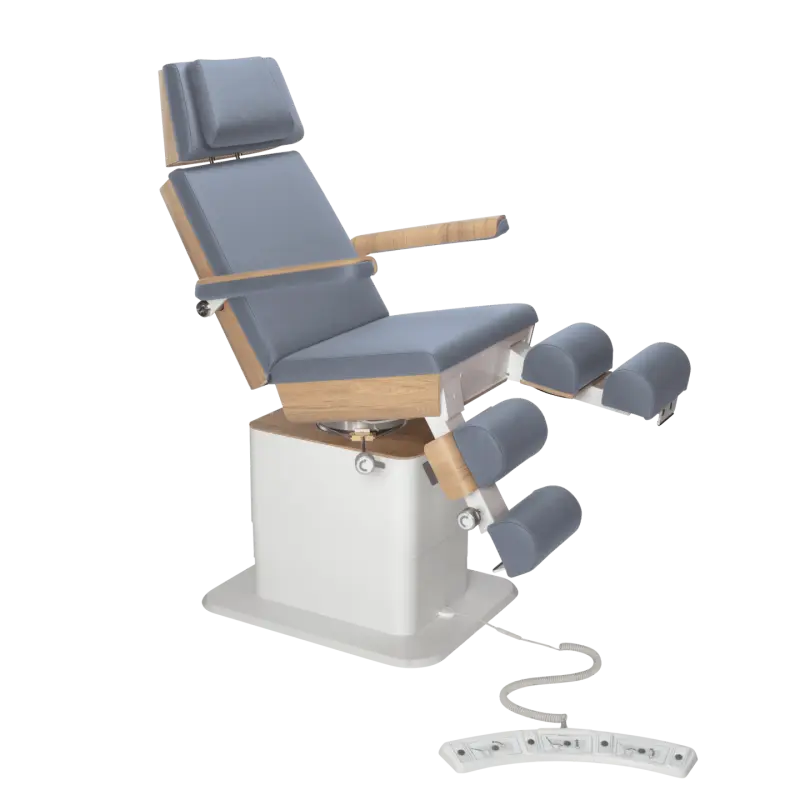 Fauteuil de pédicurie - MOON - Relevage électrique - Filaire - Ruck My Podologie  Océan-3-moteurs-Chêne