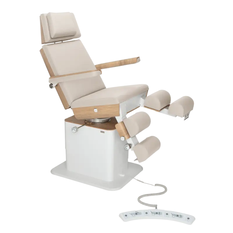 Fauteuil de pédicurie - MOON - Relevage électrique - Filaire - Ruck My Podologie  Naturel-5-moteurs-Chêne