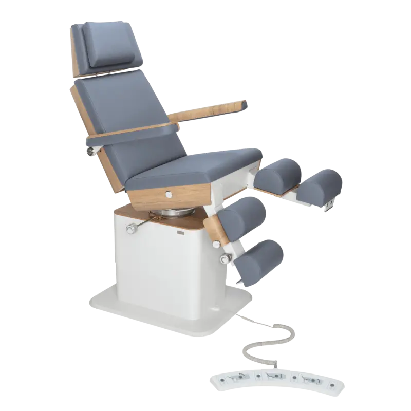Fauteuil de pédicurie - MOON - Relevage électrique - Filaire - Ruck My Podologie  Océan-5-moteurs-Chêne