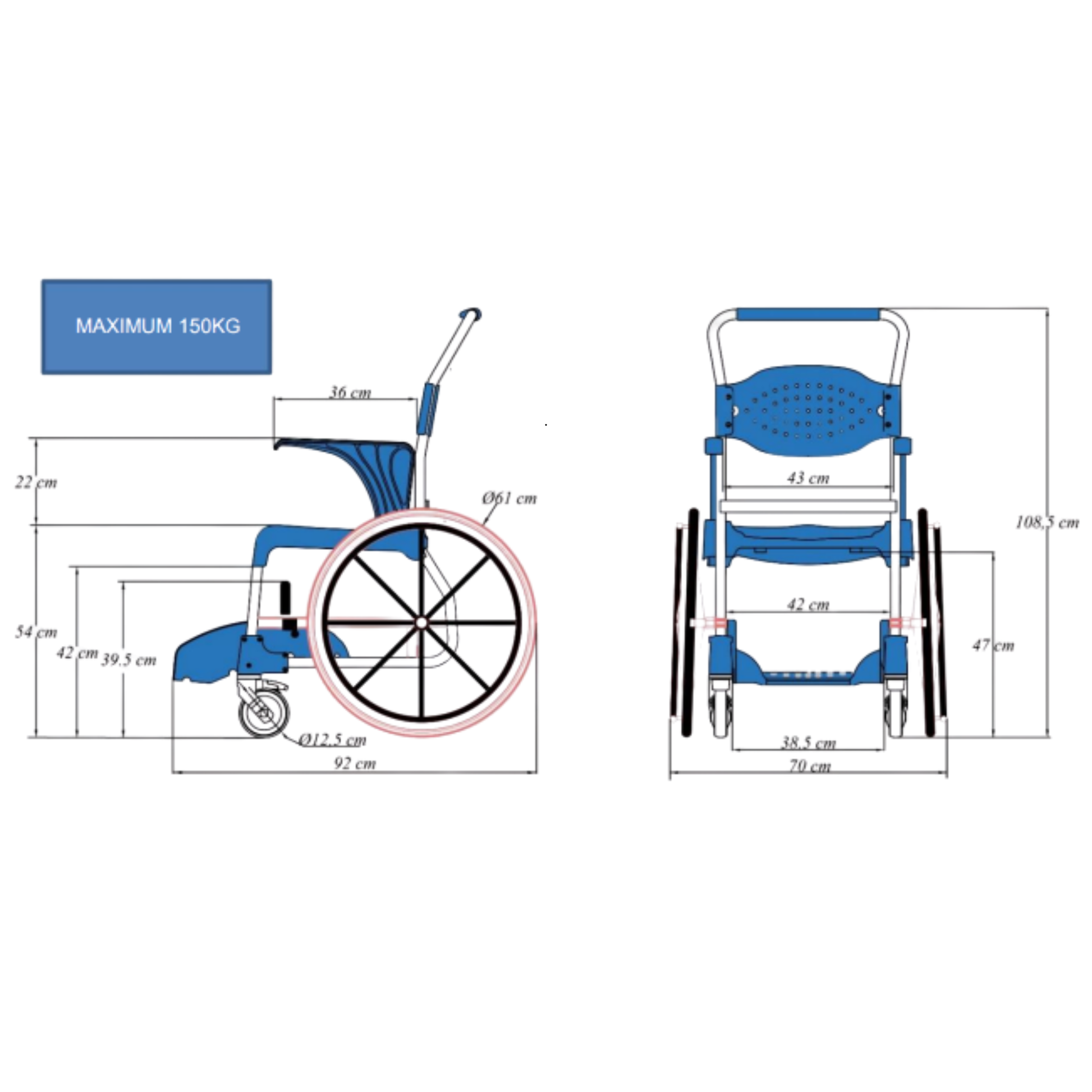 Chaise Douche VIANA - 2 modèles - LPP - My Medical - My Médical