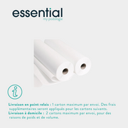 12 rouleaux Draps d'examen blancs lisses - 150 formats - 50 x 35 cm