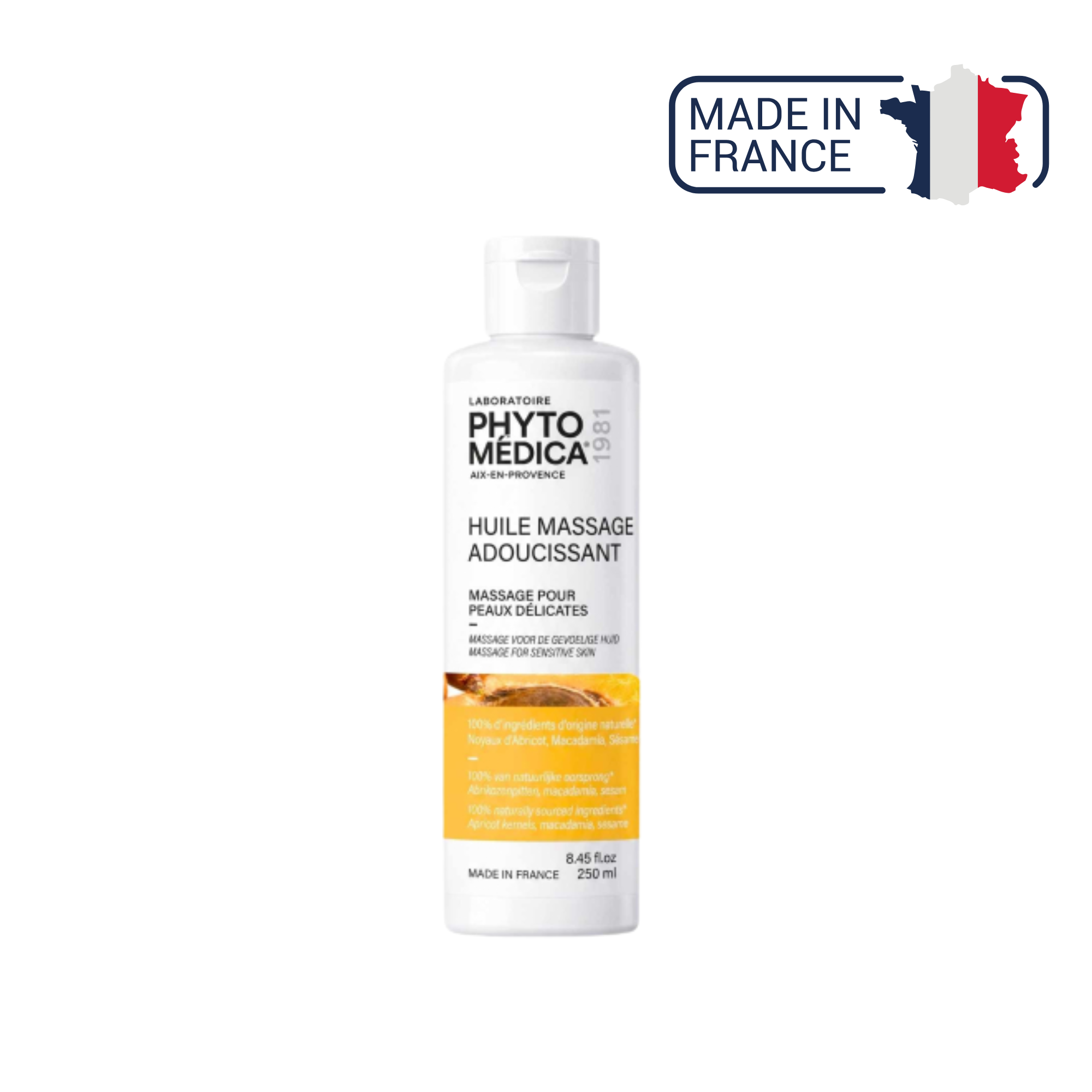 Huile fluide de Massage Adoucissant - Macadamia - deux contenances - Phytomedica