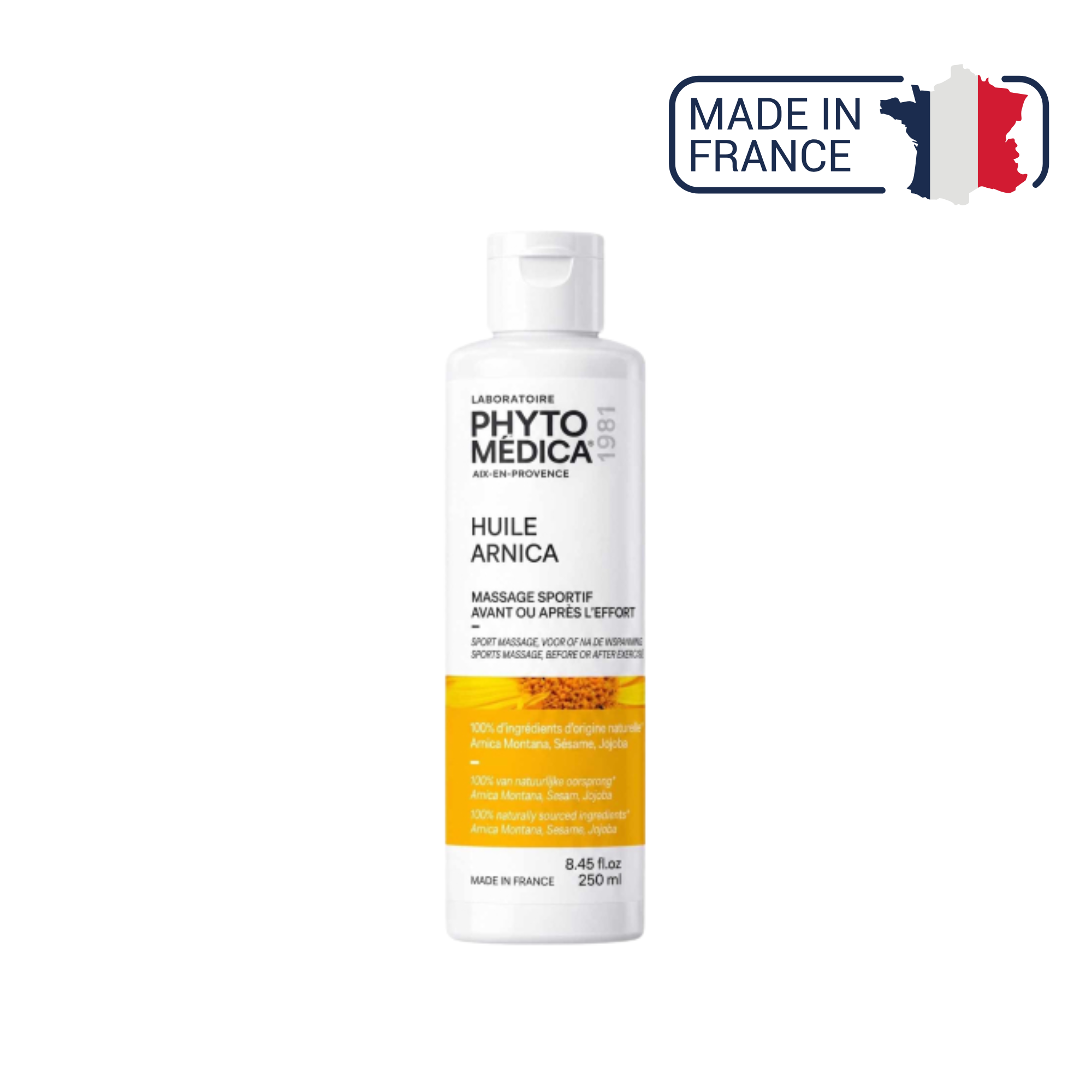 Huile fluide de Massage - Arnica - deux contenances - Phytomedica