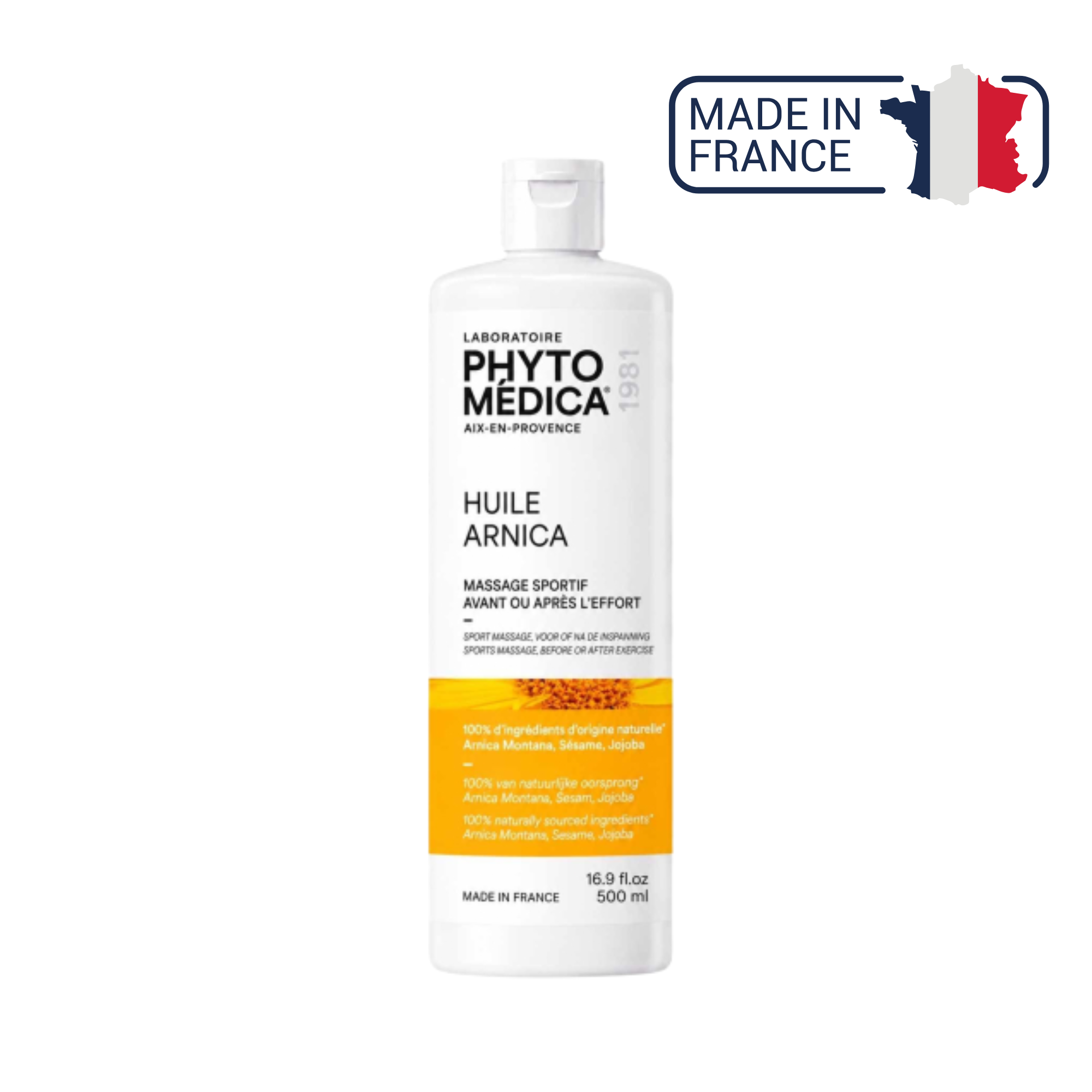 Huile fluide de Massage - Arnica - deux contenances - Phytomedica