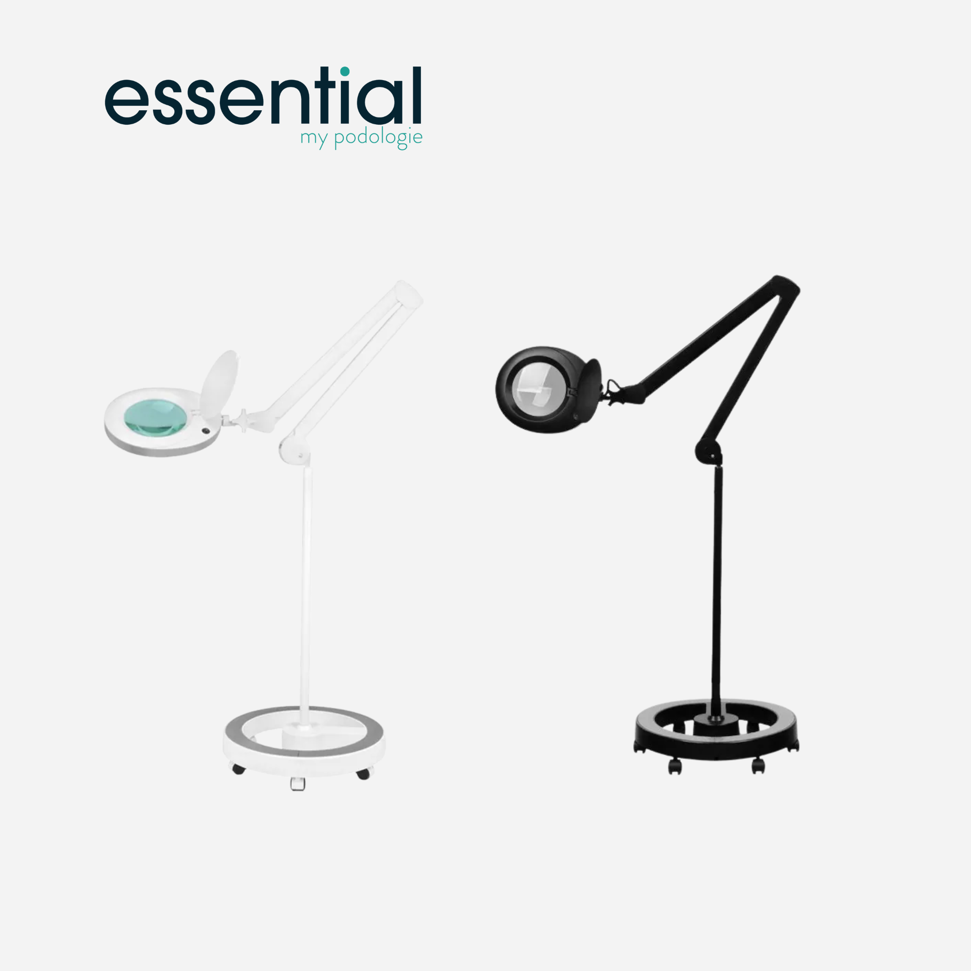 Lampe loupe Elegante 6025 avec trépied - Blanc ou noir - Essential by My Podologie