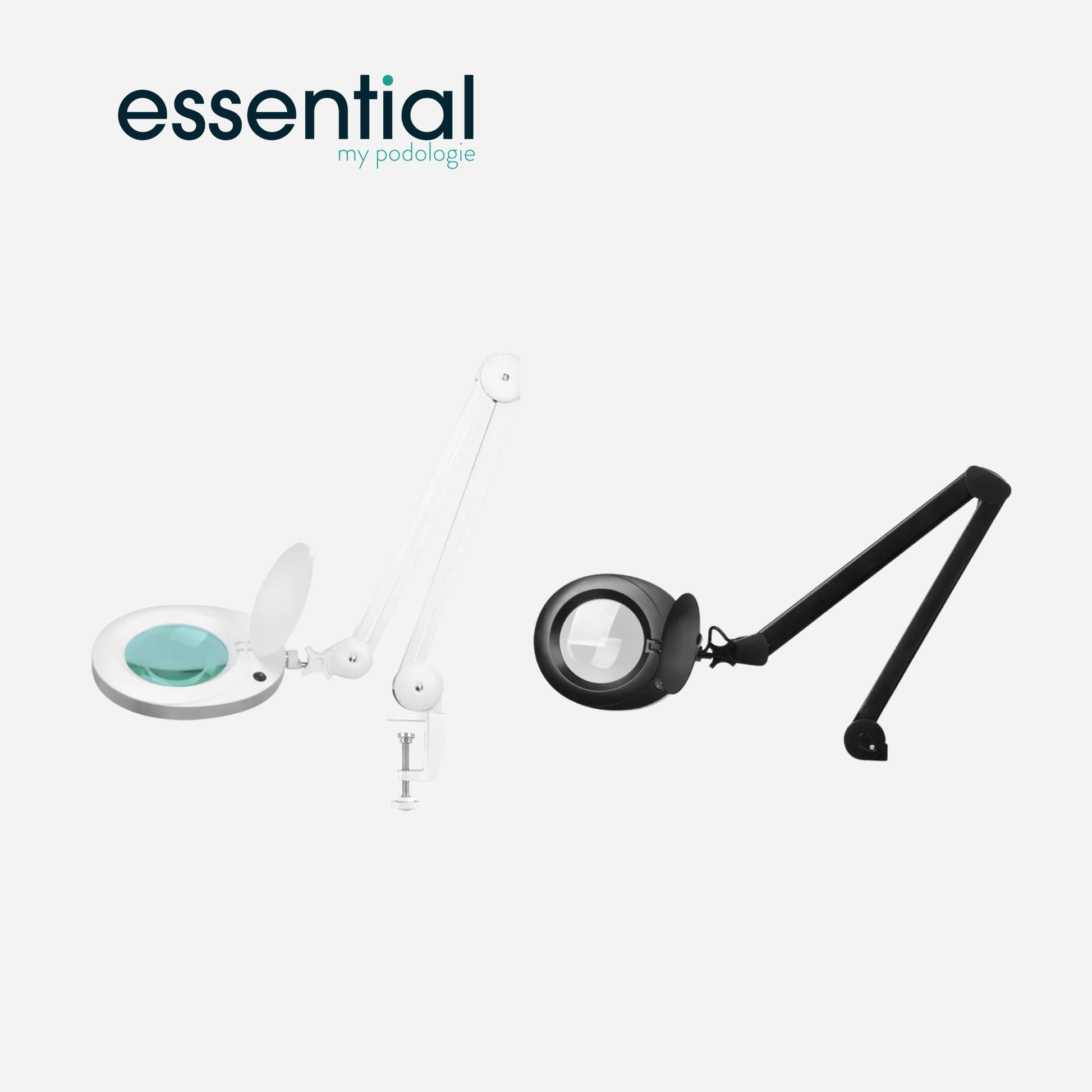 Lampe loupe Elegante 6025 pour table - Blanc ou noir - Essential by My Podologie - My Médical