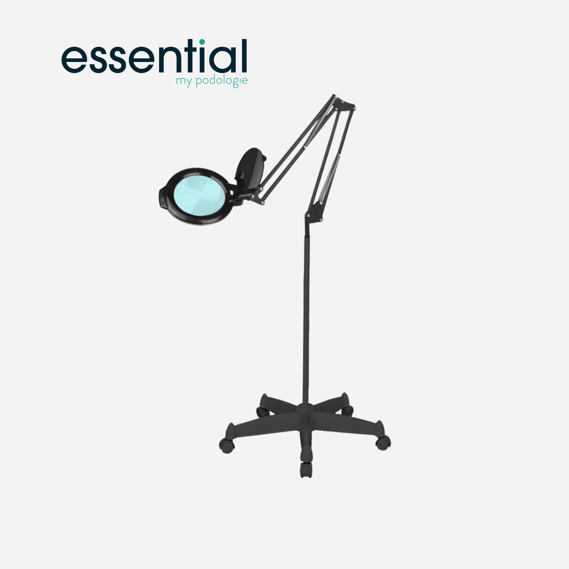 Lampe loupe articulée LED Moonlight 8013/6 avec trépied - Blanc ou Noir - Essential by My Podologie - My Médical