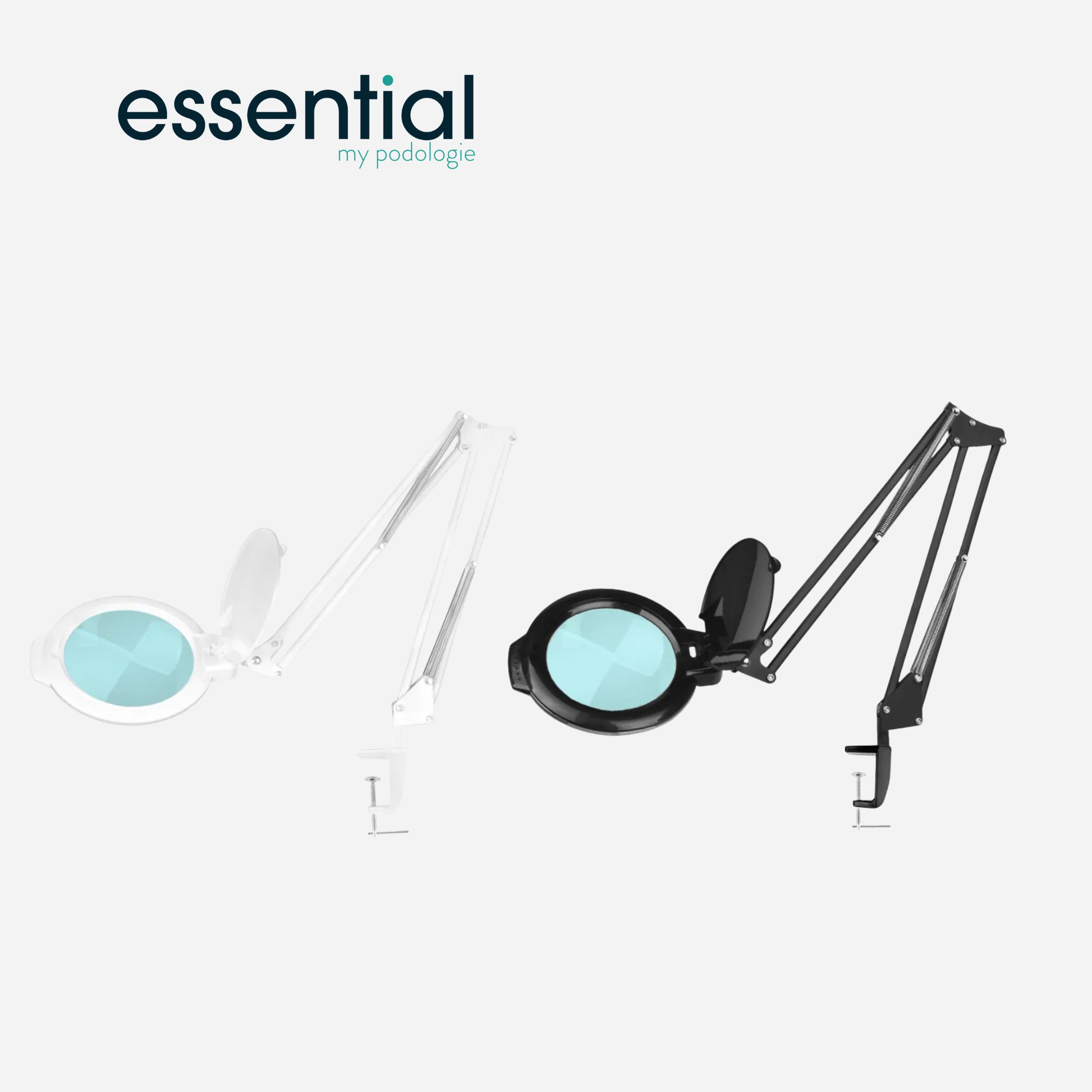 Lampe loupe articulée LED Moonlight 8013/6 pour table - Blanc ou Noir - Essential by My Podologie - My Médical