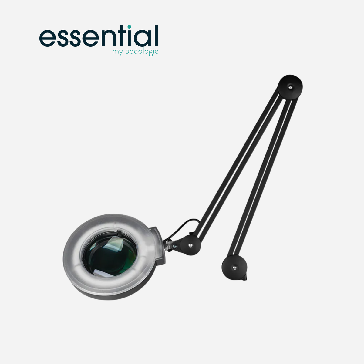 Lampe loupe articulée LED S5 avec trépied - blanc ou noir - Essential by My Podologie