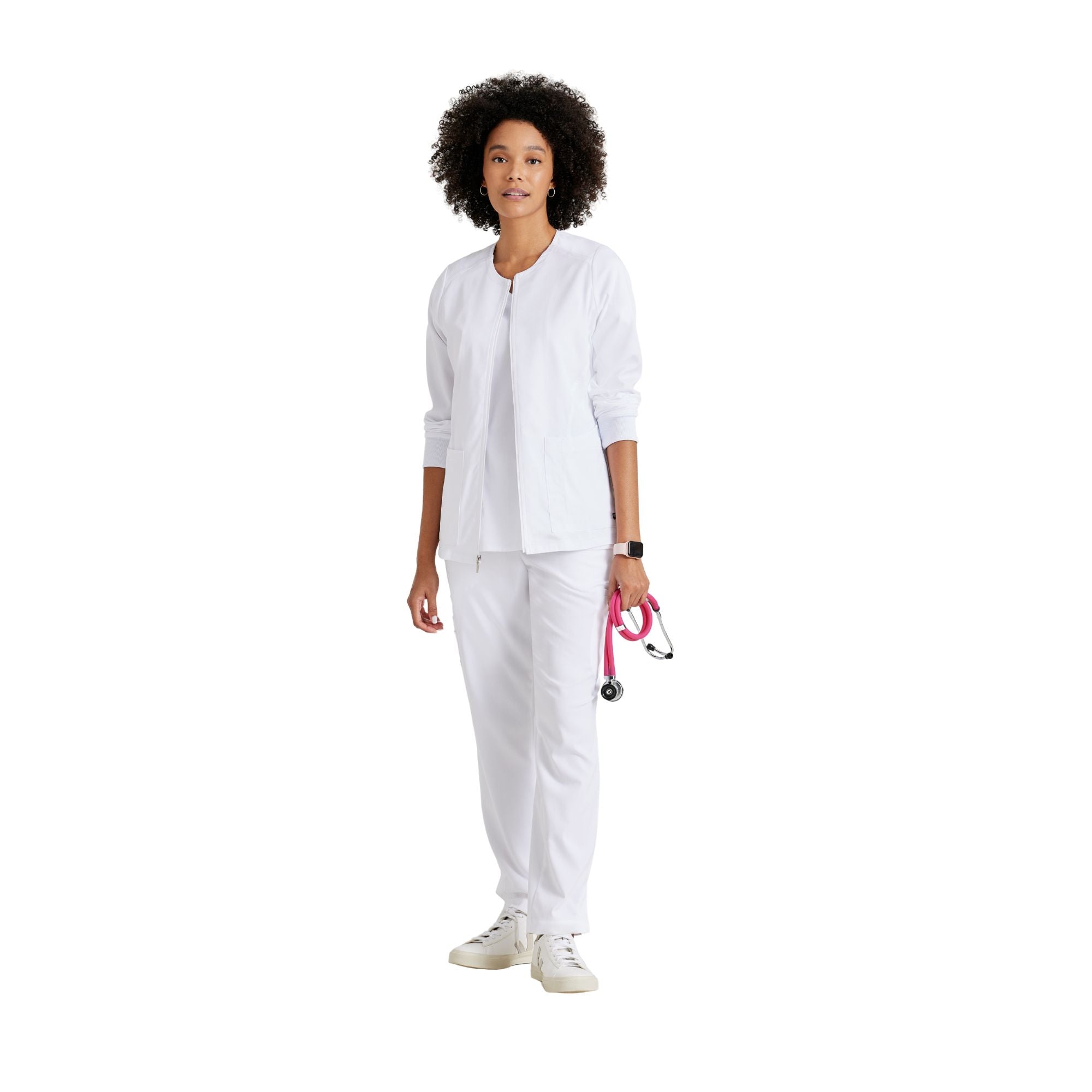 Mila - Veste médicale col rond - Femme - Grey's Anatomy Stretch Grey’s Anatomy 