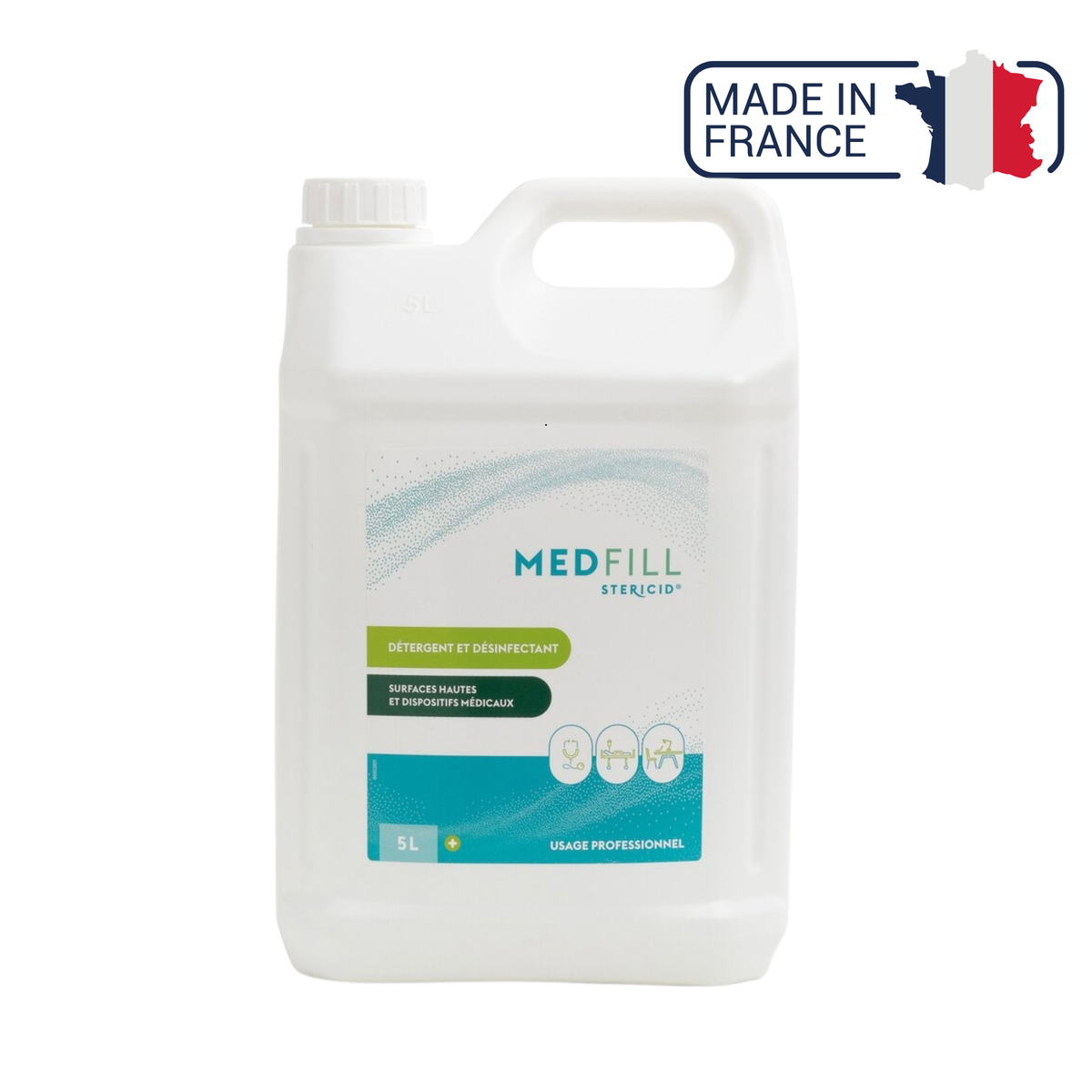 Nettoyant désinfectant surfaces et DM - Medspray Medfill - Plusieurs formats - Stericid