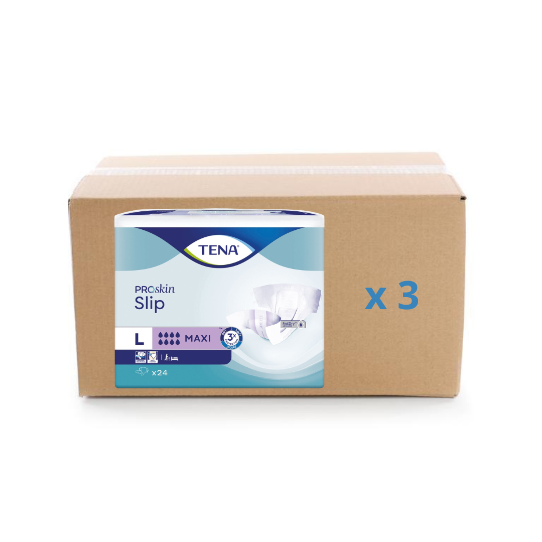 Pack 3x24U Tena Slip Proskin Maxi - 8 gouttes - 4 tailles - Tena - My Médical