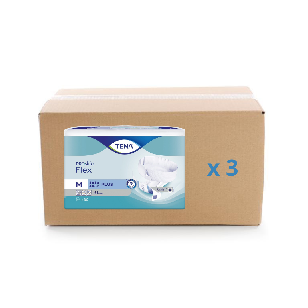 Pack 3x30U Change Tena Flex Proskin - Plus 6 gouttes - 4 tailles - Tena - My Médical