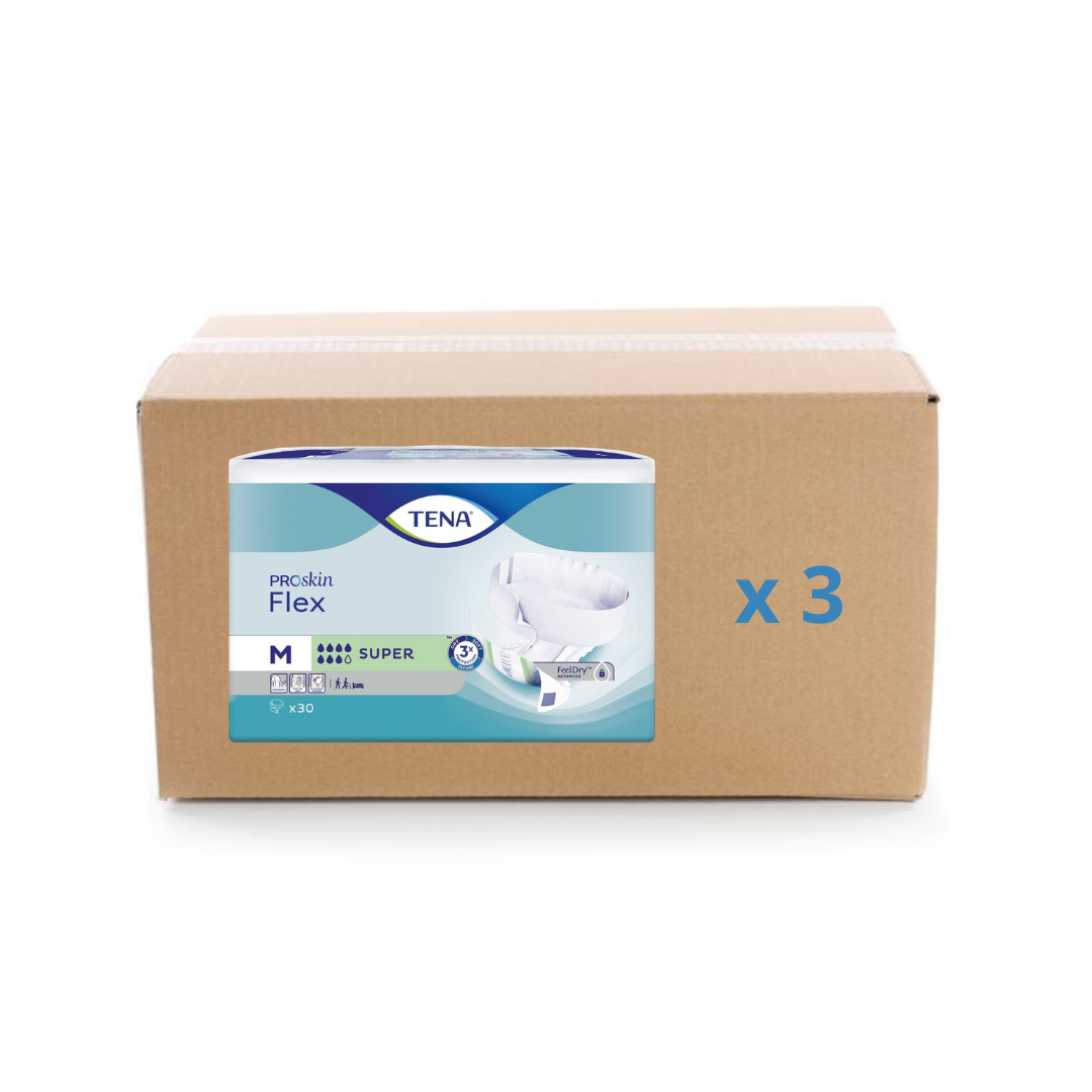 Pack 3x30U Change Tena Flex Proskin - Super 7 gouttes - 4 tailles - Tena - My Médical