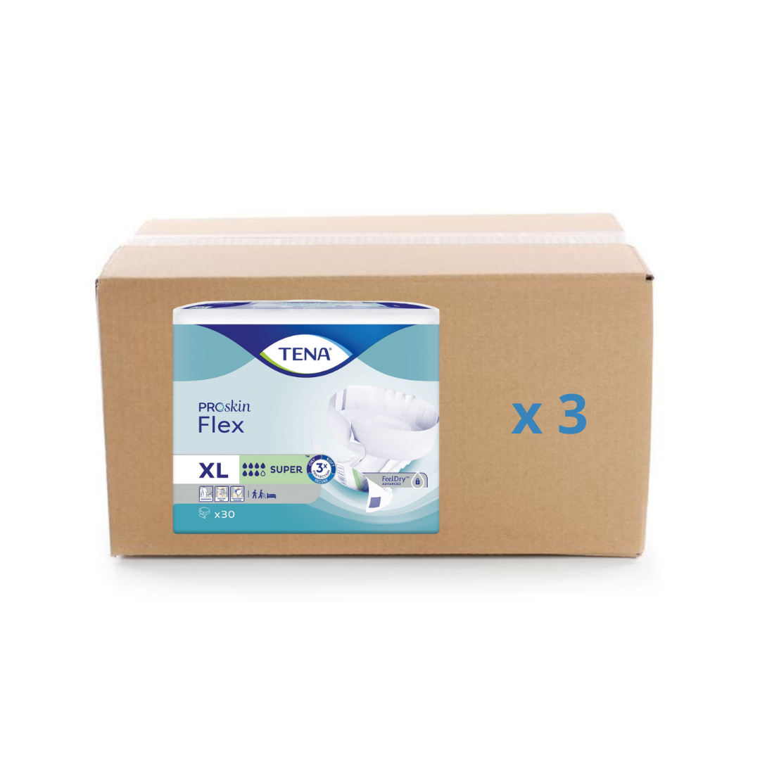Pack 3x30U Change Tena Flex Proskin - Super 7 gouttes - 4 tailles - Tena - My Médical