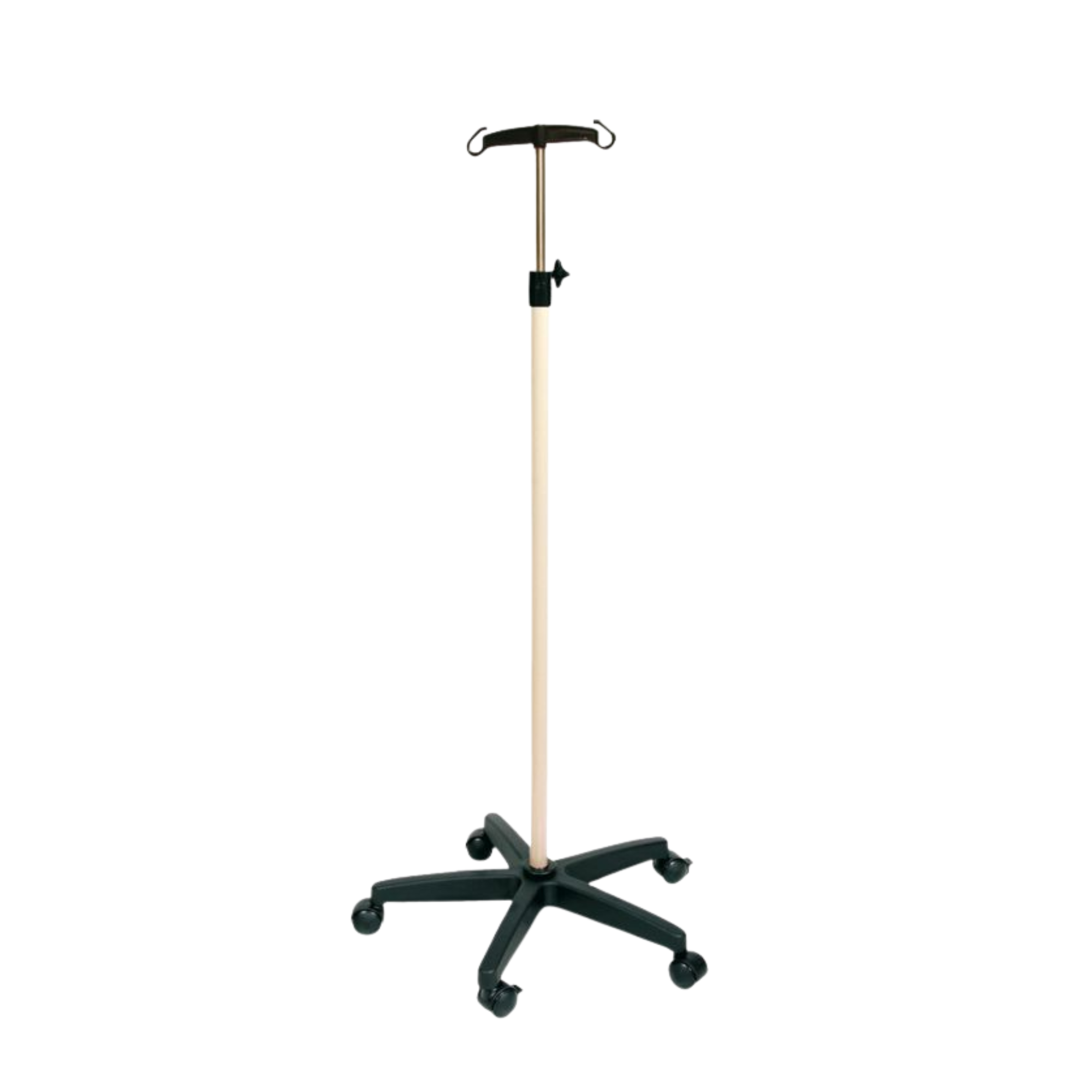 Pied à sérum laqué - 2 ou 4 crochets plastique - 130/210 cm - Comed
